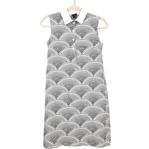 Melly M Geometric Fan Print Mini Shift Dress Womens 0 Resort Coastal Chic